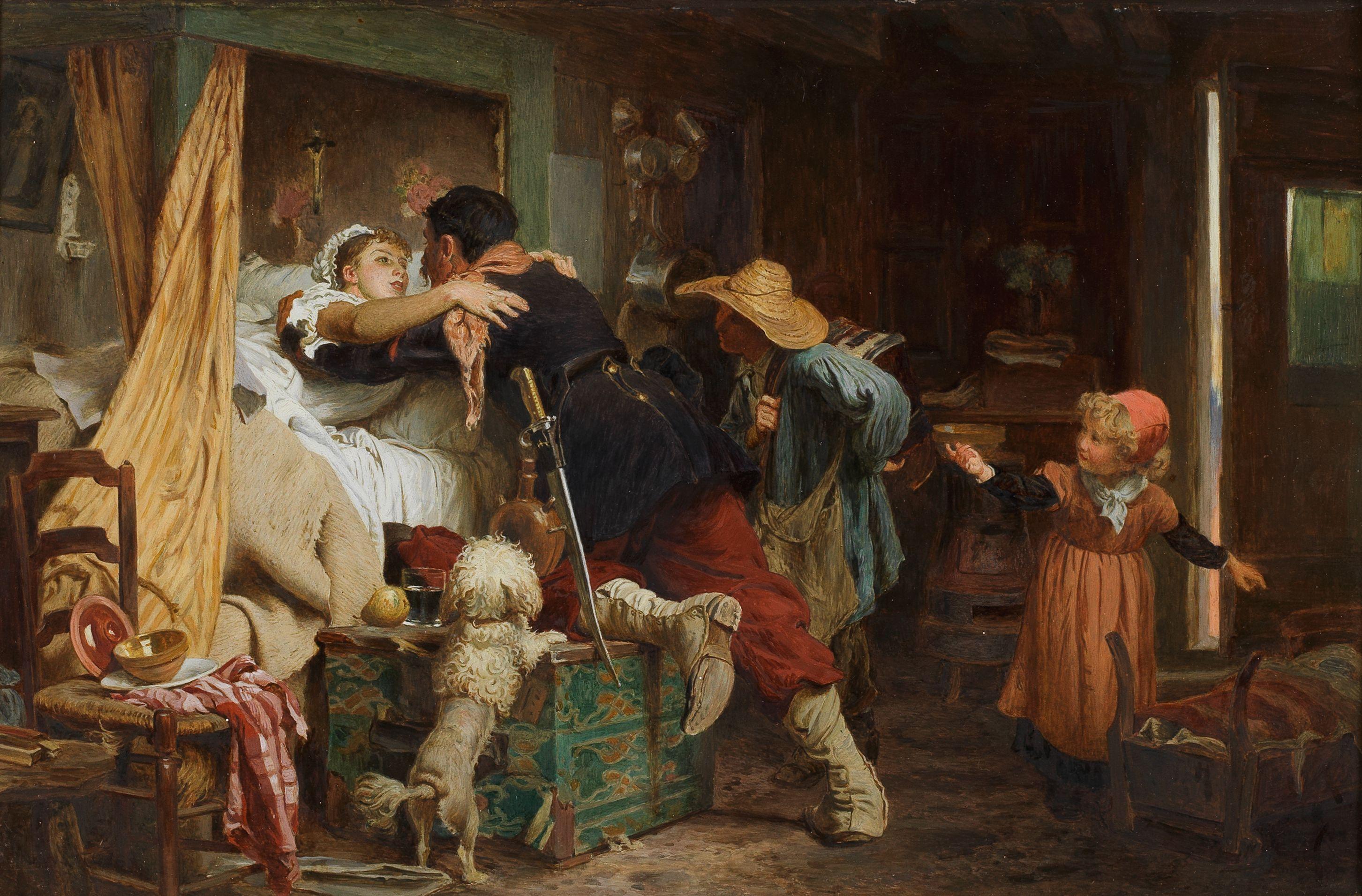 Marcus Stone, RA - \'Sain et Sauf\' (Safe and Sound)