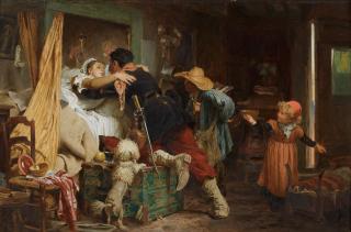 Marcus Stone, RA - \'Sain et Sauf\' (Safe and Sound)