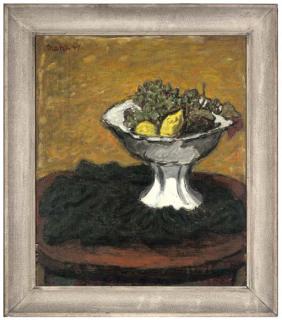 Marek Zulawski - Grapes and lemons in a bowl, on a table