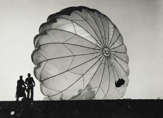 Margaret Bourke-White - Dummy And Chute Landing, Irving Air Chute Company, Buffalo
