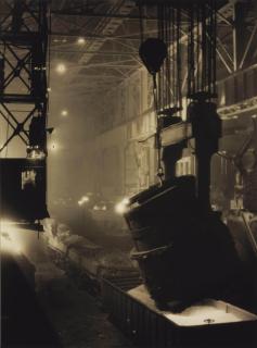 Margaret Bourke-White - Slag Train, Otis Steel Co., 1930