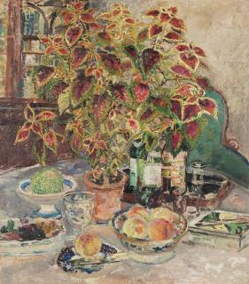 Margaret Fisher Prout, A.R.A., R.W.S. - Still-life with peaches