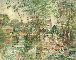 Margaret Fisher Prout - Boating in Sussex