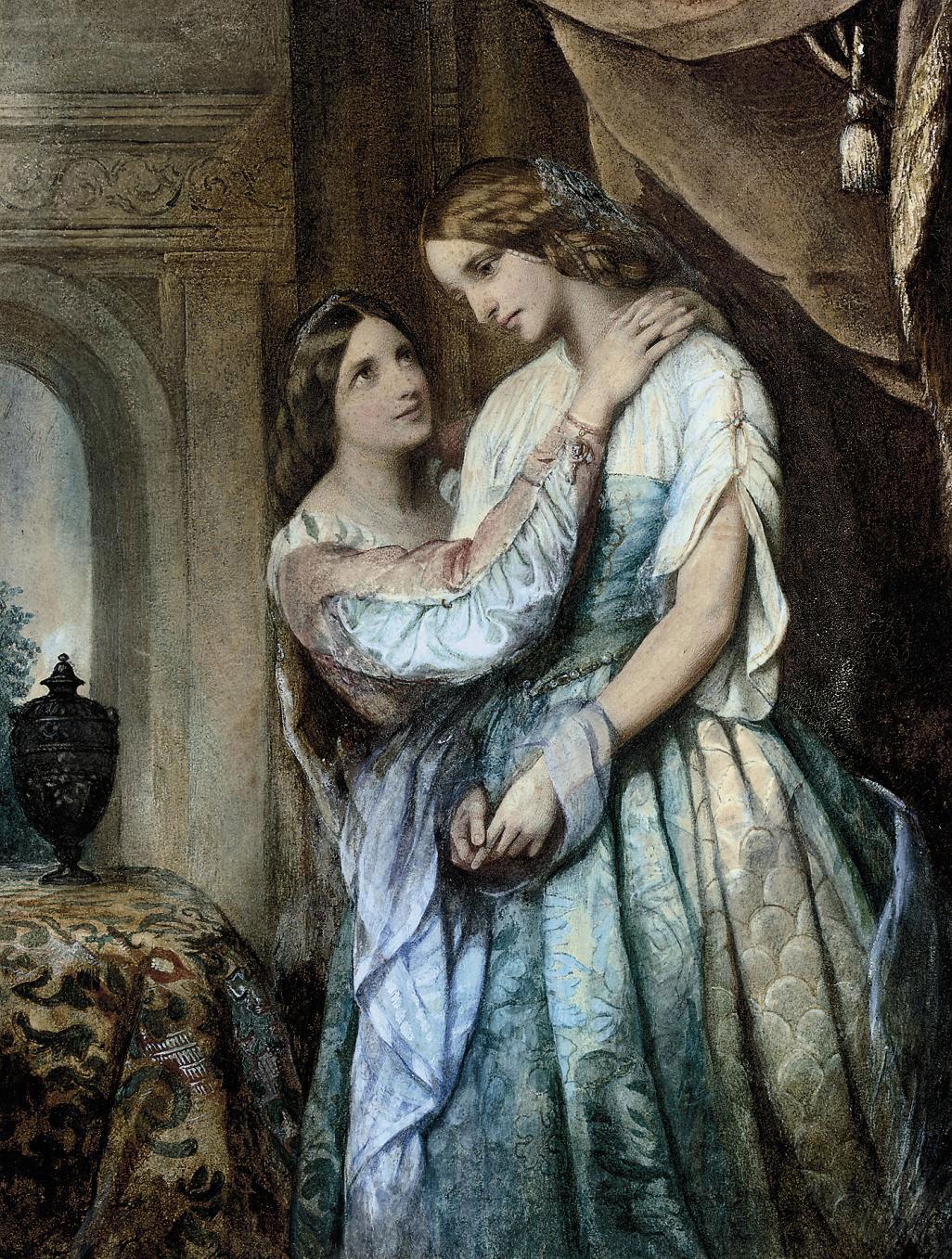 Margaret Gillies, R.W.S. - Rosalind and Celia: \'But is this all for your father?\', As You Like It:Act 1:Scene 3