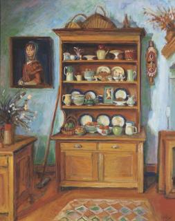 Margaret Hannah Olley - Blue Kitchen Dresser