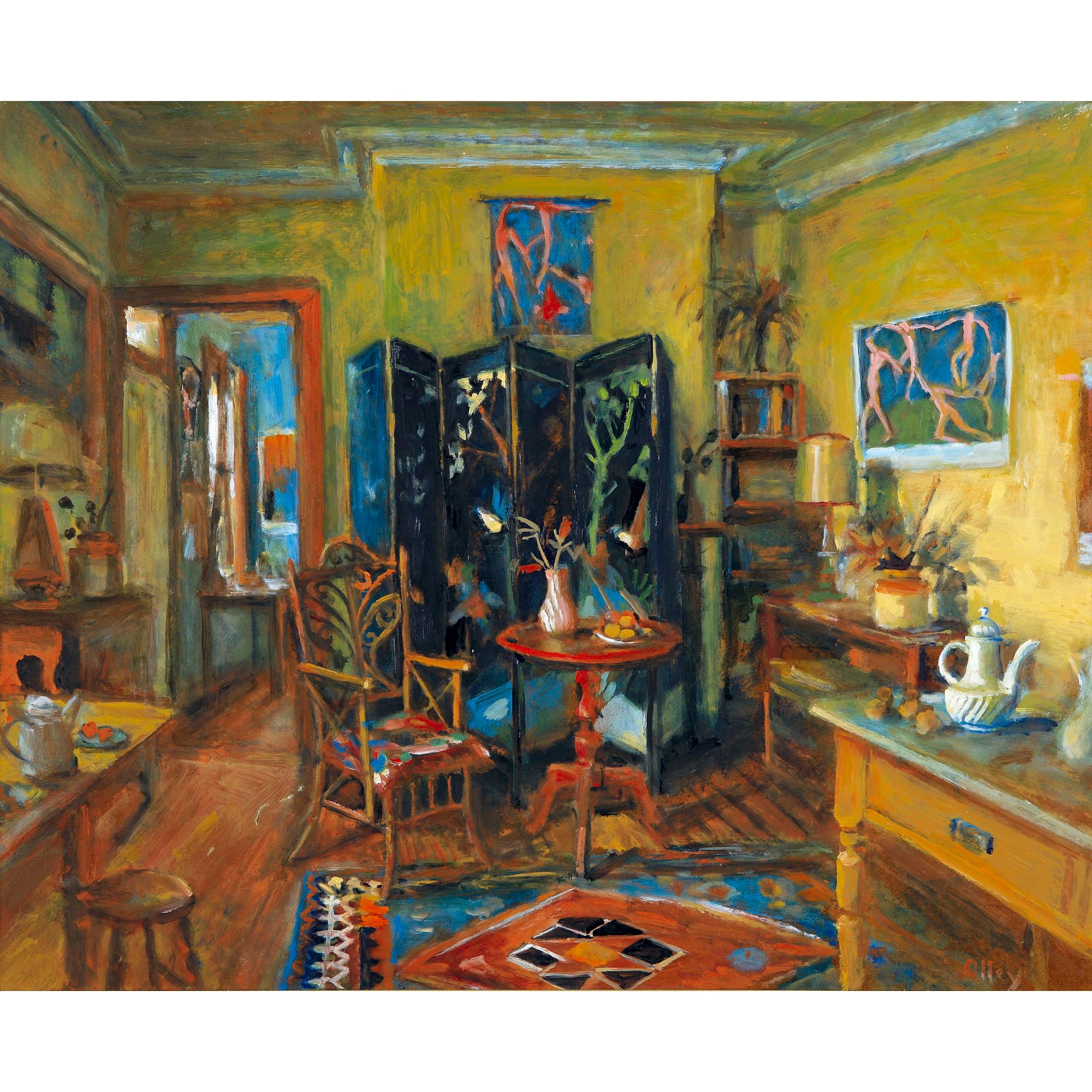 Margaret Olley - Australian Afternoon (Chinese Screen And Yellow Room)