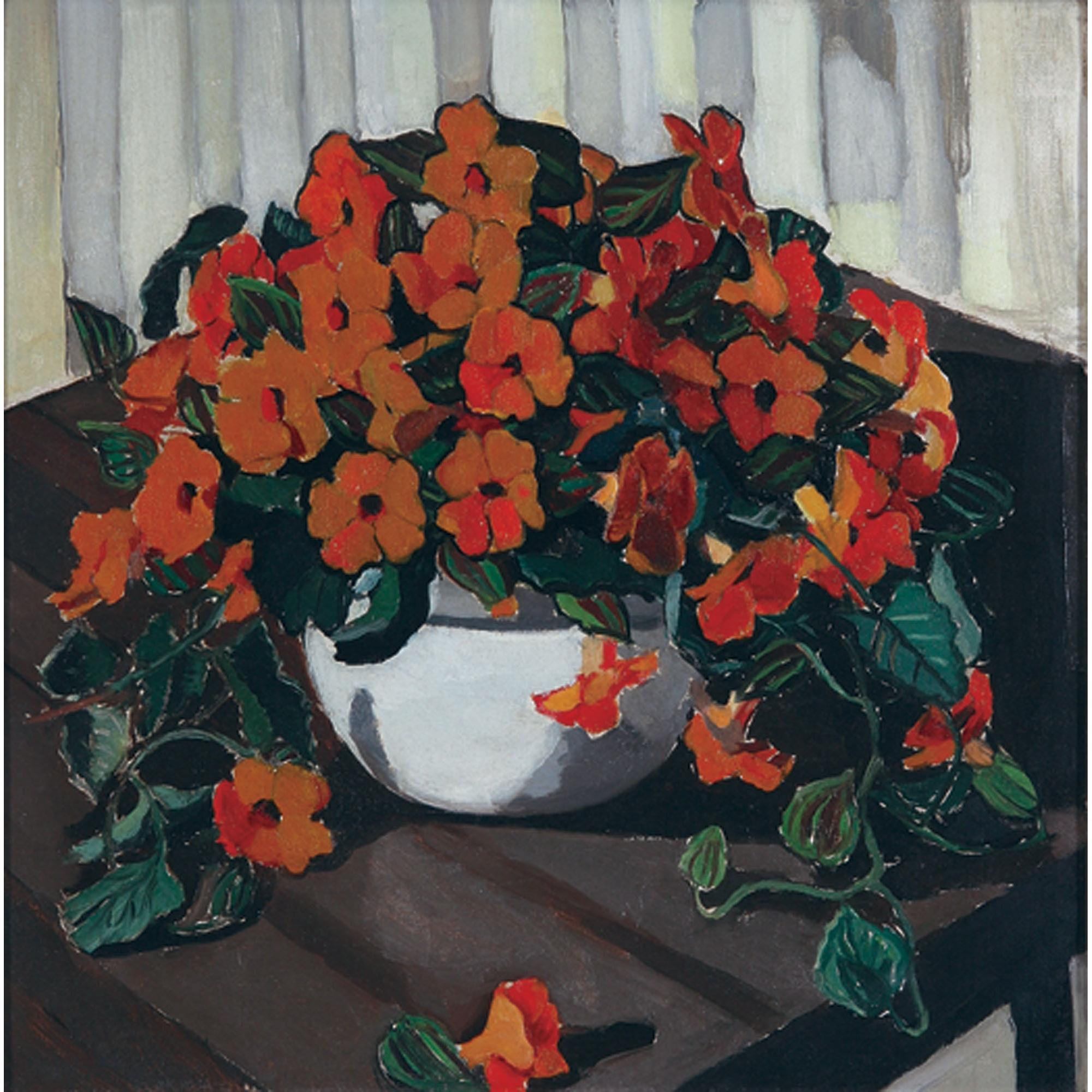 Margaret Preston - Australian Thunbergia (Black-Eyed Susan)