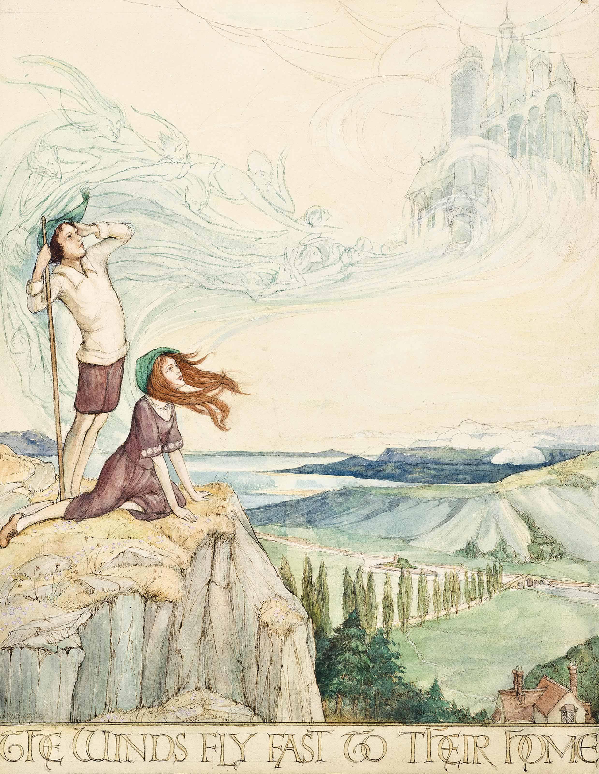 Margaret Rice Oxley - The winds fly fast to their home