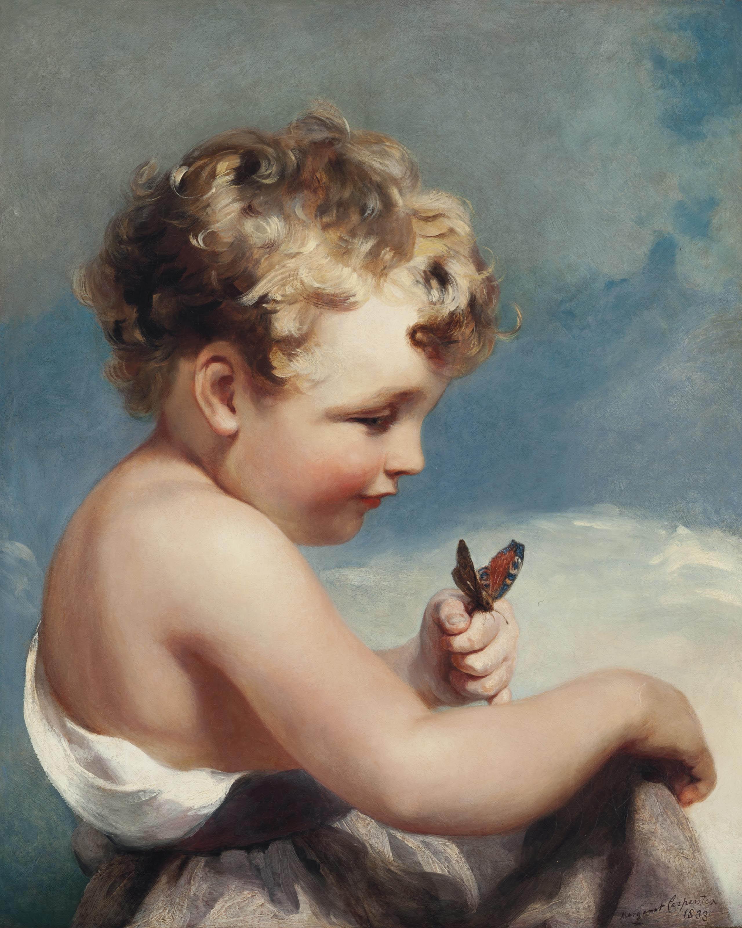 Margaret Sarah Carpenter - A child holding a butterfly