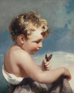 Margaret Sarah Carpenter - A child holding a butterfly