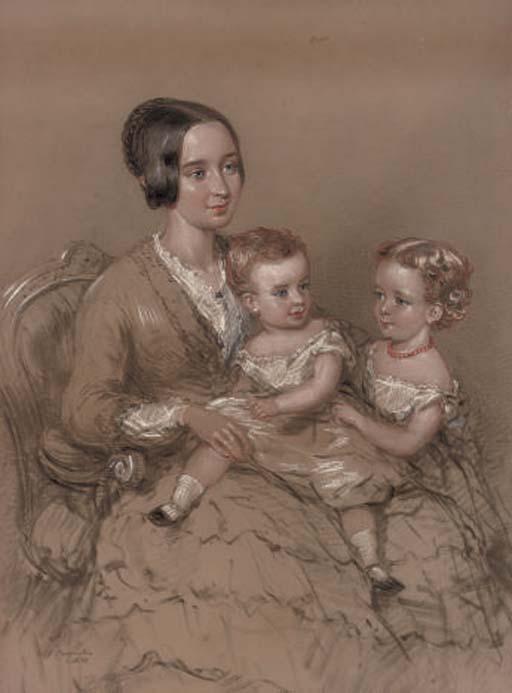 Margaret Sarah Carpenter - A mother with her children