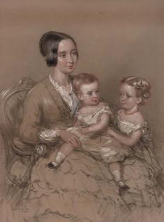 Margaret Sarah Carpenter - A mother with her children