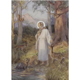 Margaret Winifred Tarrant - Jesus And The Animals
