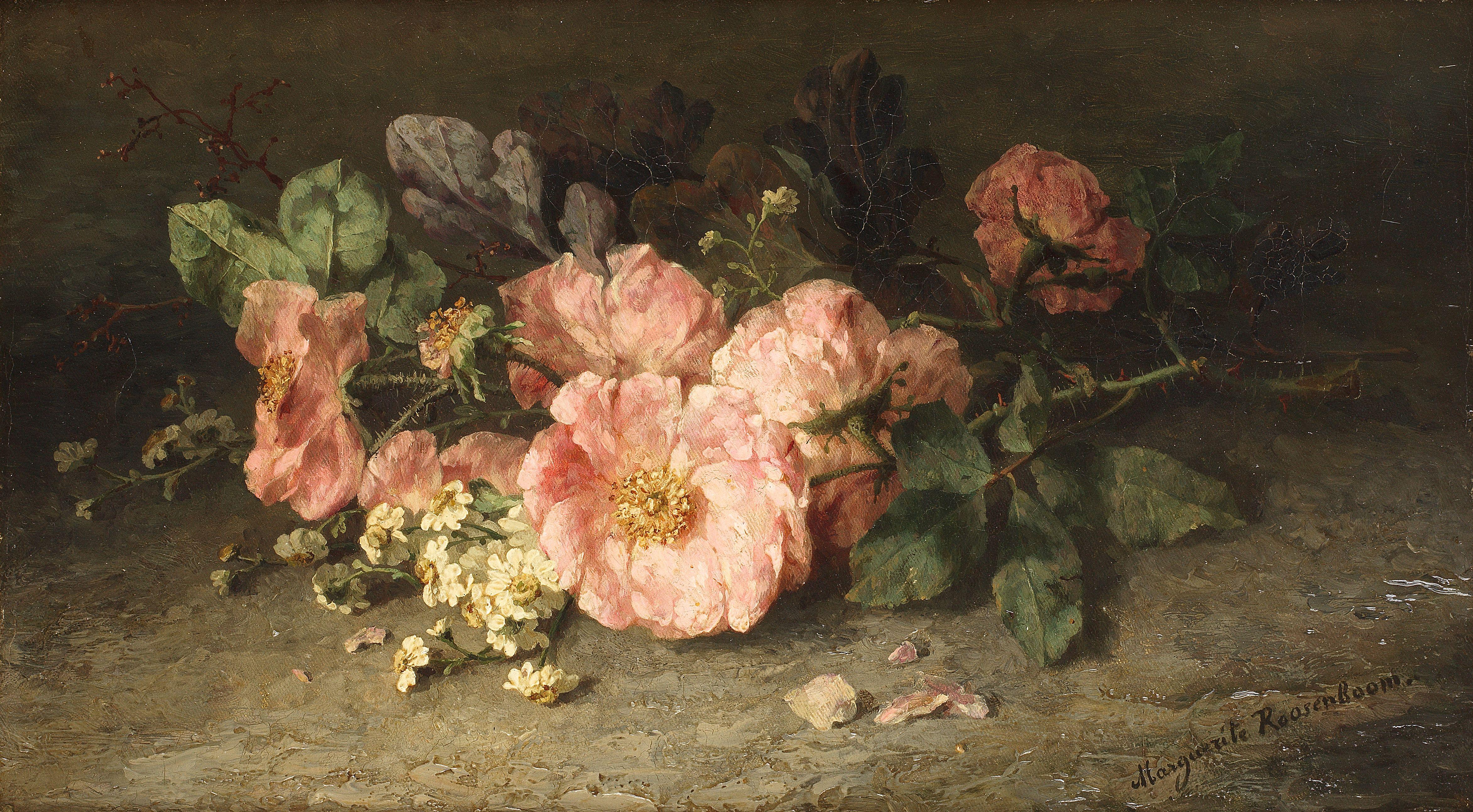 Margaretha Roosenboom - Still life of Dog-roses
