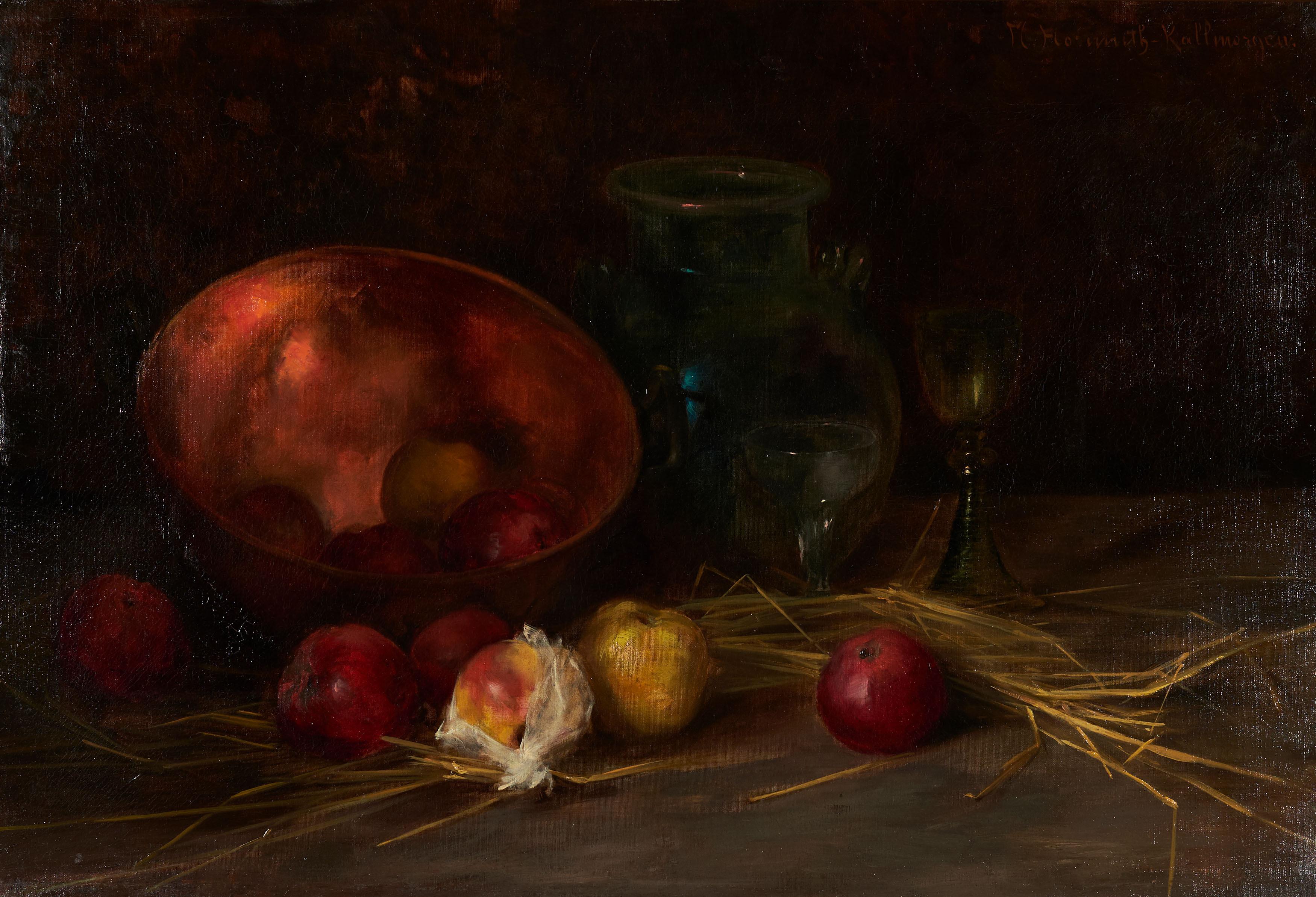 Margarethe Hormuth-Kallmorgen - Stillleben mit Äpfeln.