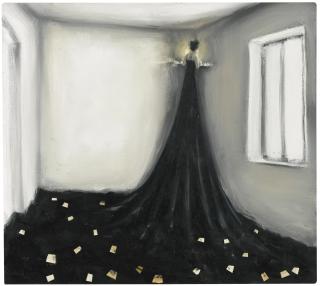 Margherita Manzelli - Il Fondo Del Mare (Vulcano)Signed And Dated 1995 On The Reverse, Oil And Collage On Canvas