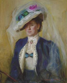 Marguerite S. Pearson - Portrait of a female subject with hat