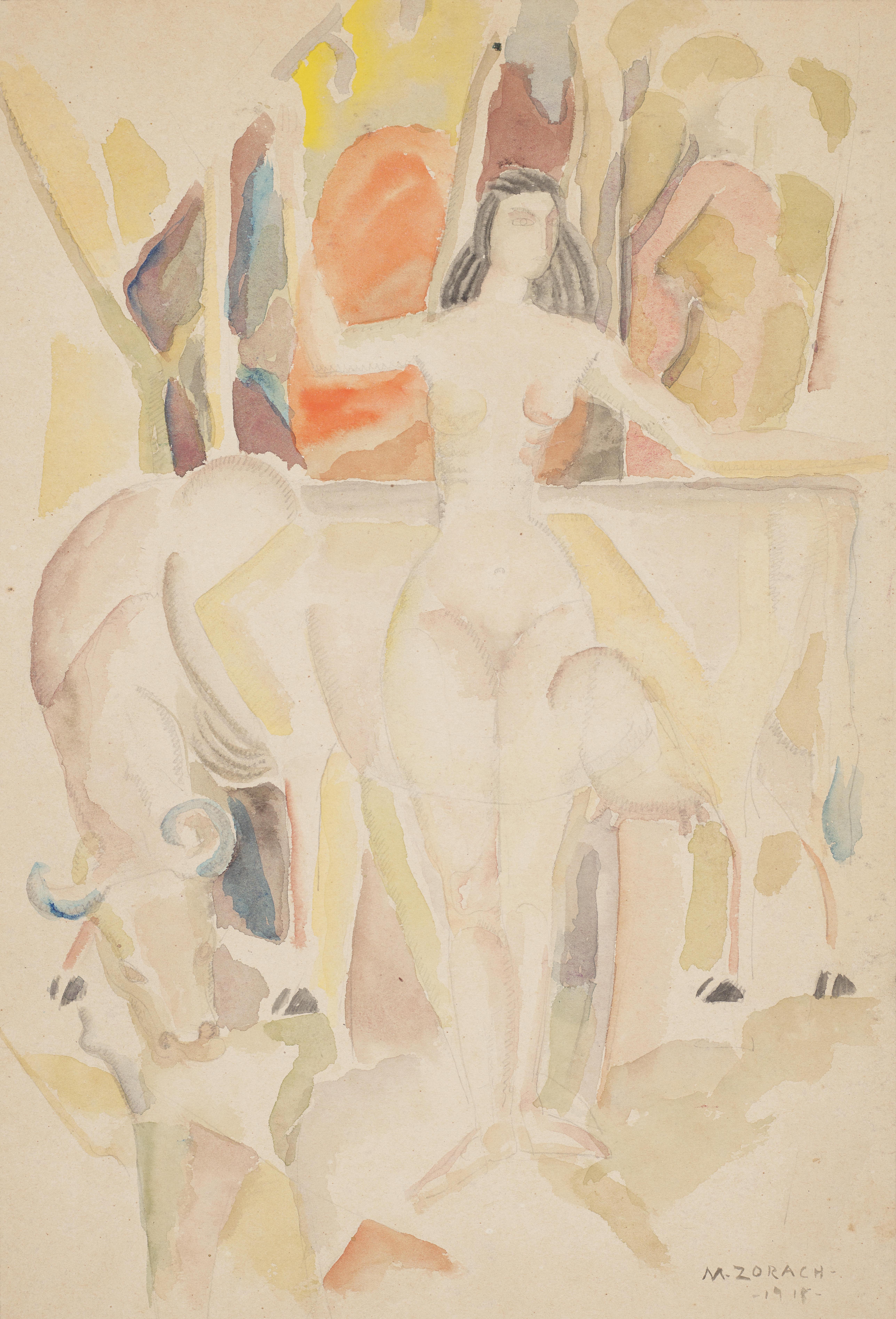 Marguerite Thompson Zorach - Woman with Bull