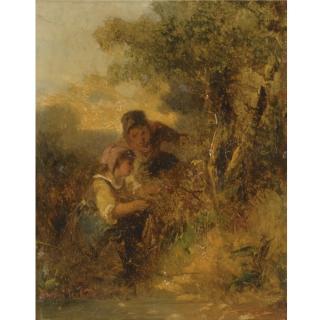 Mari ten Kate - \'Deux Jeunes Paysannes Cueillant Des Fleurs\'