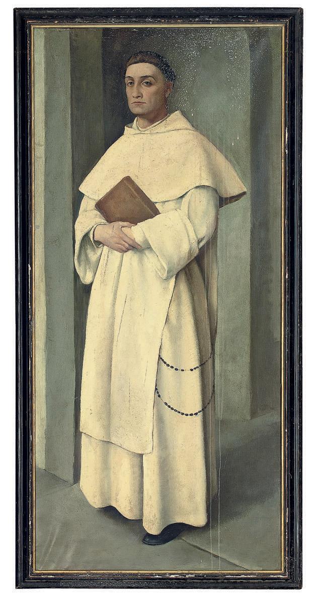 Maria Bacci-Baccio - A portrait of a Padre Domenicano, full-length, holding a bible