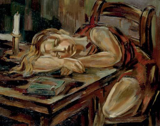 María Blanchard - Fillette endormie