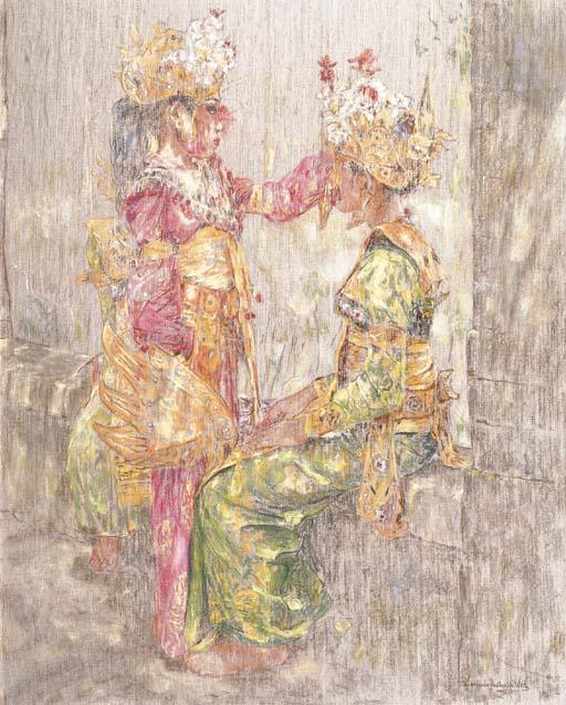 Maria De Ruiter De Witt - Girl By The Puri Lukisan