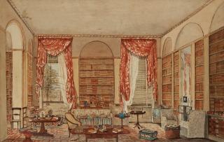 Maria Elisabeth Augusta Cartwright - Library at Aynhoe Park