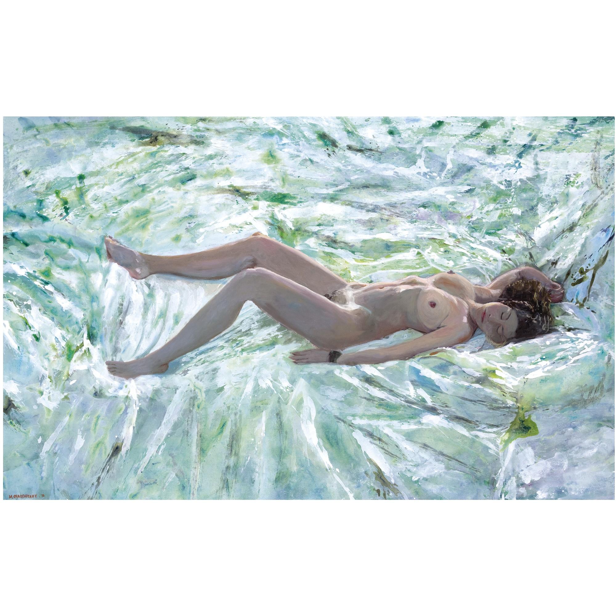 Maria Filopoulou - Greek reclining Nude