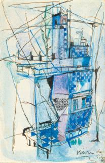 Maria Helena Vieira da Silva - Ohne Titel (Architektonische Komposition)