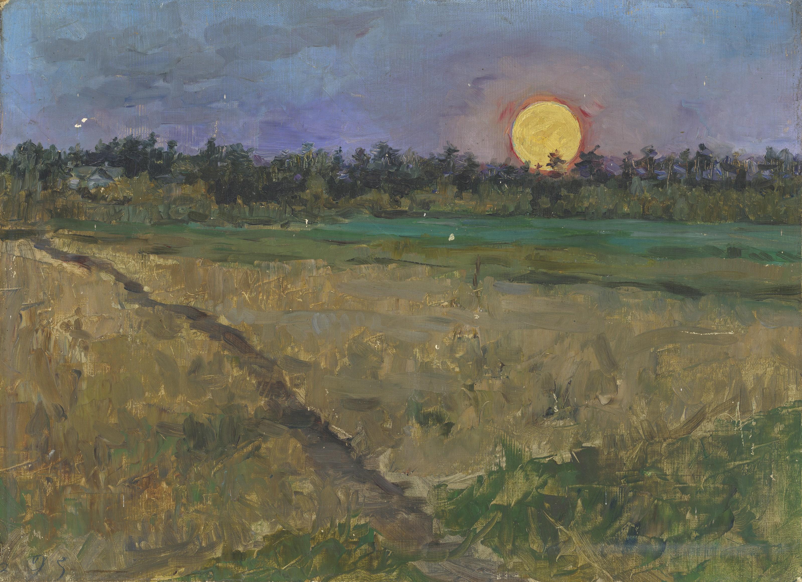 Maria Iakunchikova - Moonrise; Study For \'Country Road\'; And Mélancholie Des Souvenirs