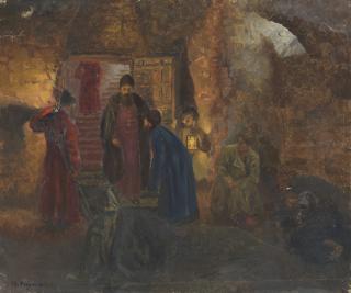 Maria Iakunchikova - Tsar Visiting The Prisoners; The Nativity Cathedral Of The Savvino-Storozhevsky Monastery Near Zvenigorod; And Chapel Interior