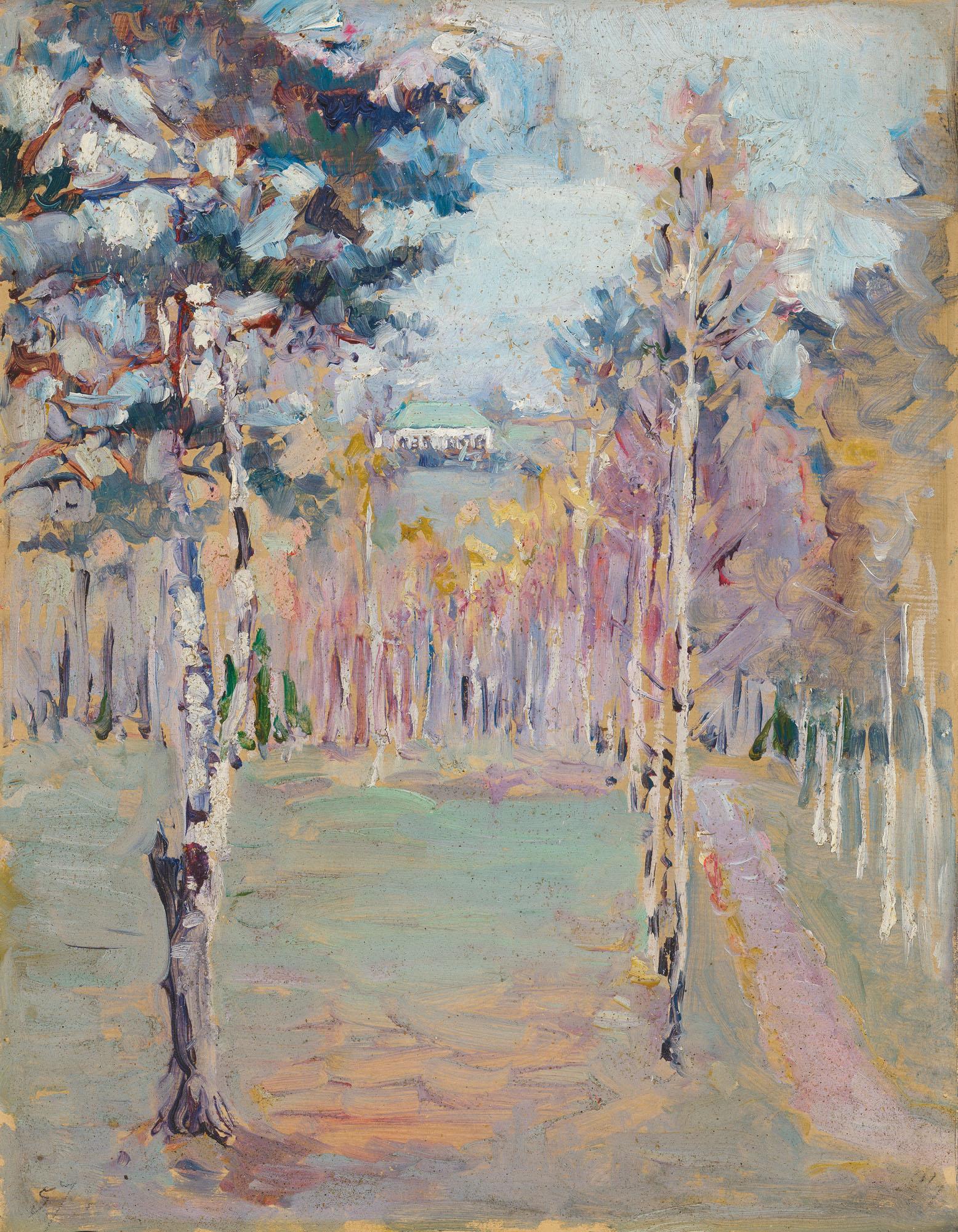 Maria Iakunchikova - Young birch trees; and Night on the river