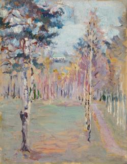 Maria Iakunchikova - Young birch trees; and Night on the river