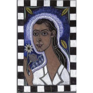 Maria Ivanovna Vassilieff - Lady Holding A Flower