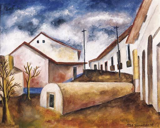 María Izquierdo - Paisaje de Patzcuaro