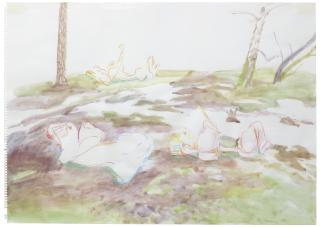 Maria Lassnig - Schmerzen im Grunewald (Pain in Grunewald)