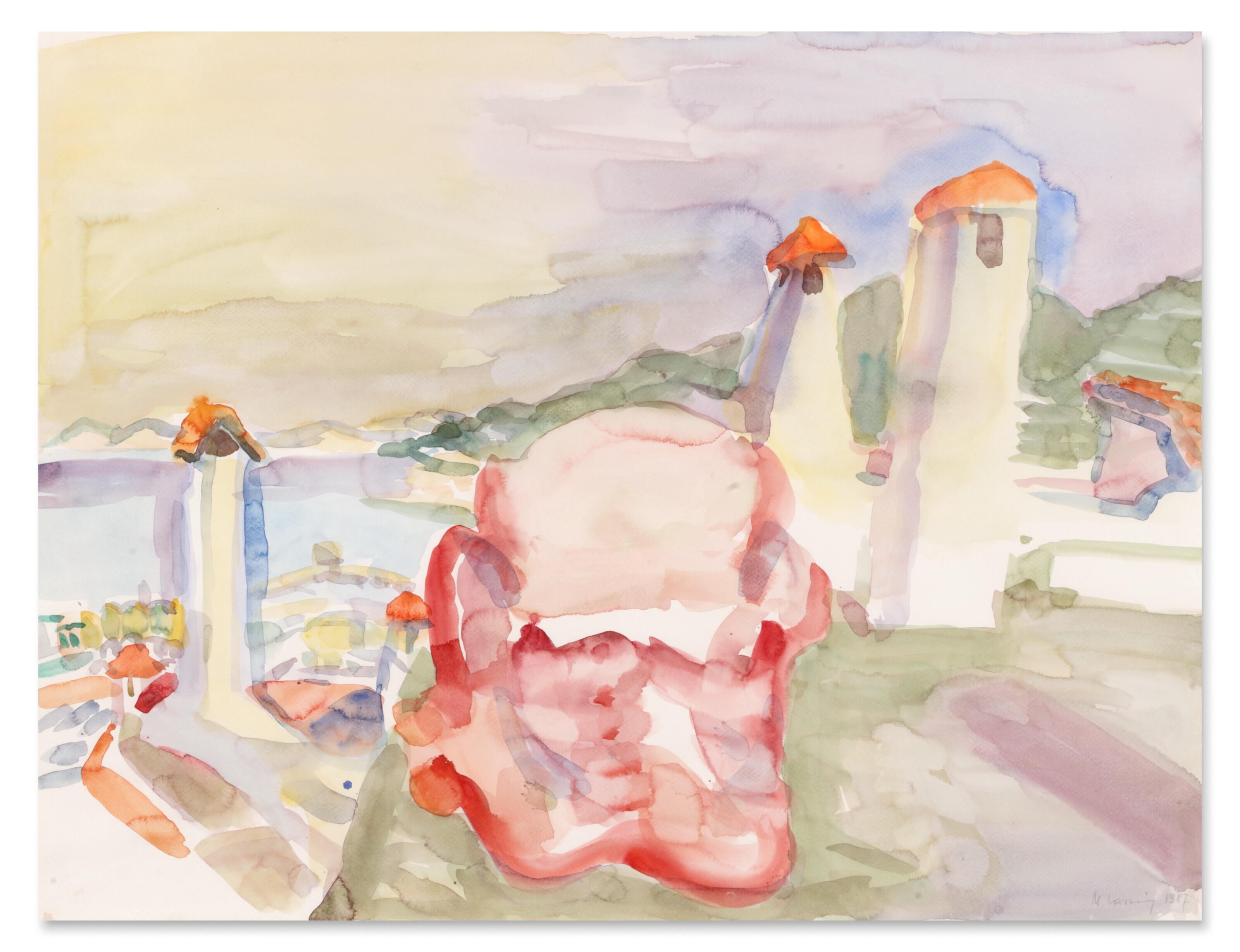 Maria Lassnig - Über den Dächern von Ischia (Above the Roofs of Ischia)