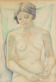 Maria Marevna - Seated nude