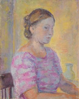 Maria Mikhailovna Siniakova - Portrait de la sœur de l\'artiste Ksenia Aseeva (Siniakova)/ Portrait of the artist\'s sister Ksenia Aseeva (Siniakova), circa 1960