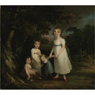 Maria Spilsbury - Portrait Of Four Children In A Landscape