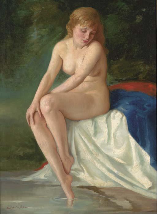 Maria Szantho - A bather in contemplation