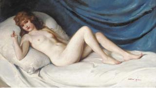 Maria Szantho - A reclining female nude