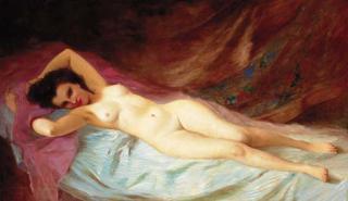 Maria Szantho - A reclining female nude