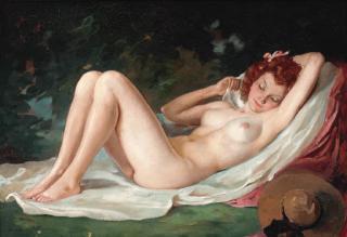 Maria Szantho - A Reclining Nude