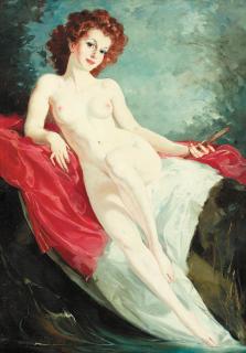 Maria Szantho - Reclining nude