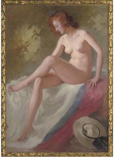 Maria Szantho - Seated Female Nude