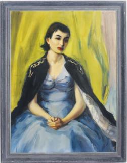 Mariana Edna Volz - Portrait of a young woman in a blue dress