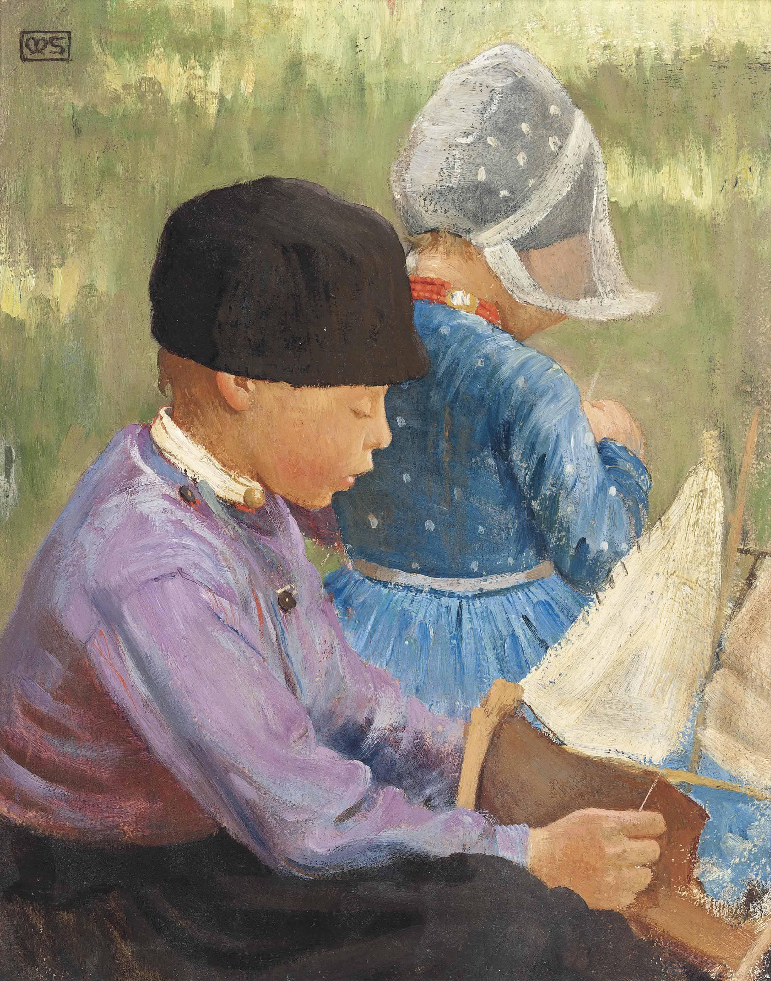 Marianne Stokes - The Young Boat Builders