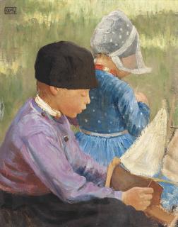 Marianne Stokes - The Young Boat Builders