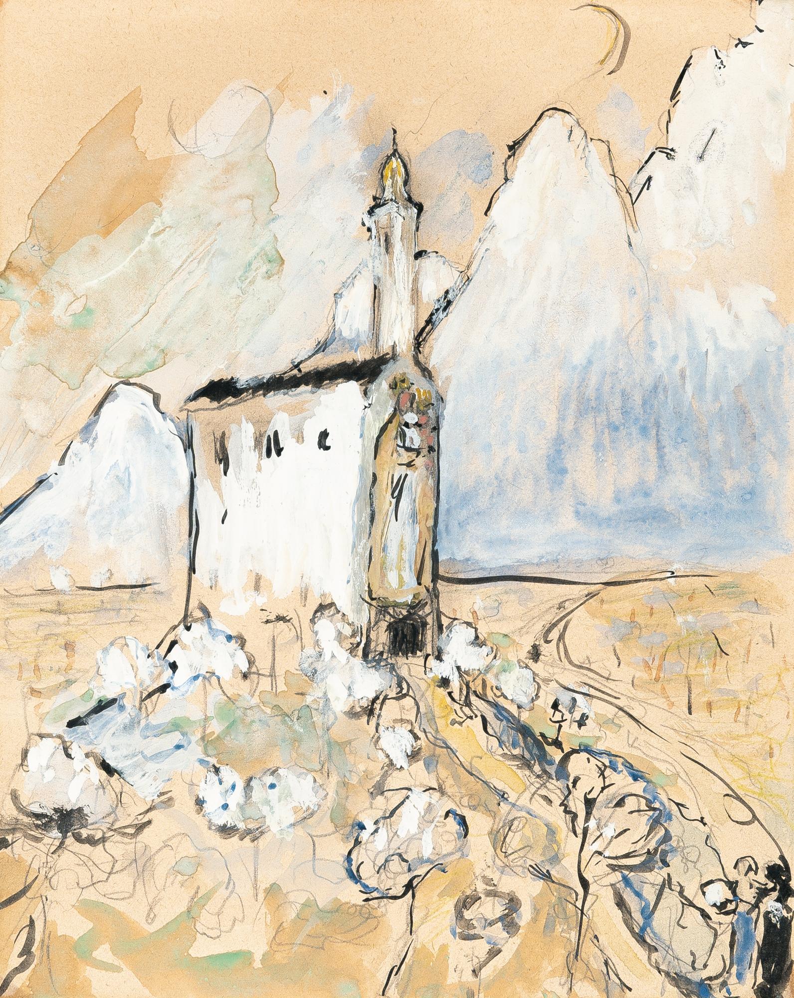 Marianne von Werefkin - Kirche vor Gebirgslandschaft